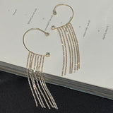 Long Tassel Drop Earrings