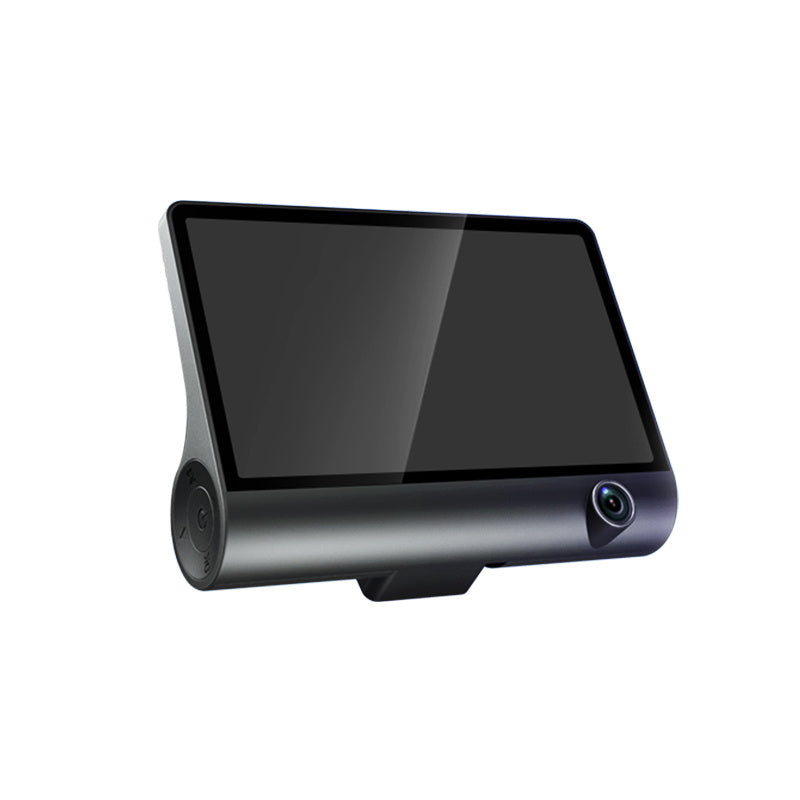 a black and silver device with a round camera