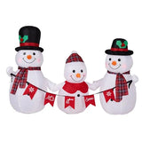 6.2-Foot Inflatable LED Snowman Family Yard Decoration