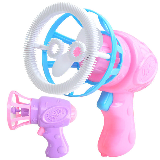 a pink and blue blower and a blue and pink blower