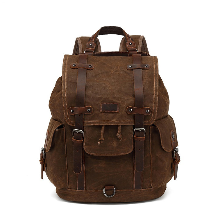 a brown backpack with straps