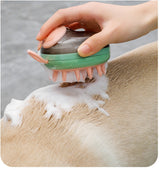 2-in-1 Pet Bath Brush with Shampoo Dispenser for Cats and Dogs