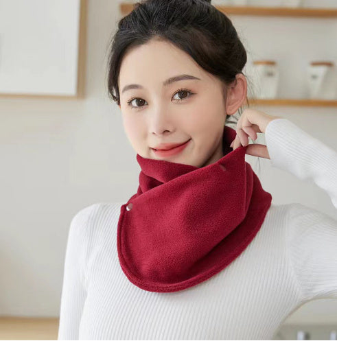 a woman wearing a scarf
