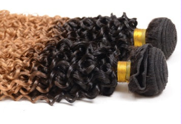 a close-up of hair extensions