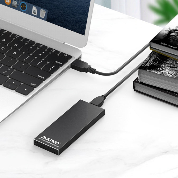 a laptop and a hard drive