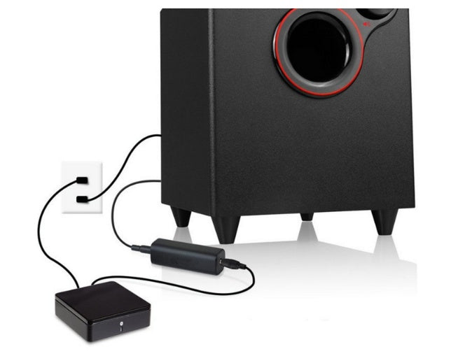 a black speaker with a black box and a black box with a black box and a black box with a red circle and a black box with a red circle and a black box with a black box