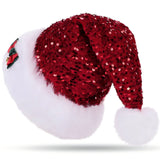 Sequined Bow Plush Christmas Hat