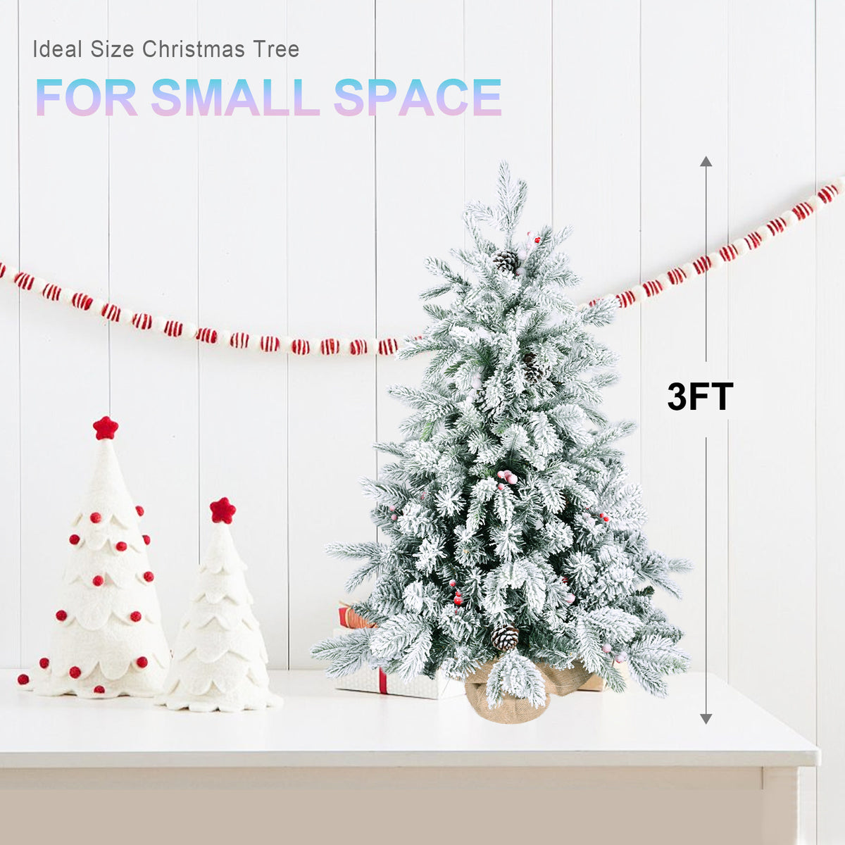 a small christmas tree on a table