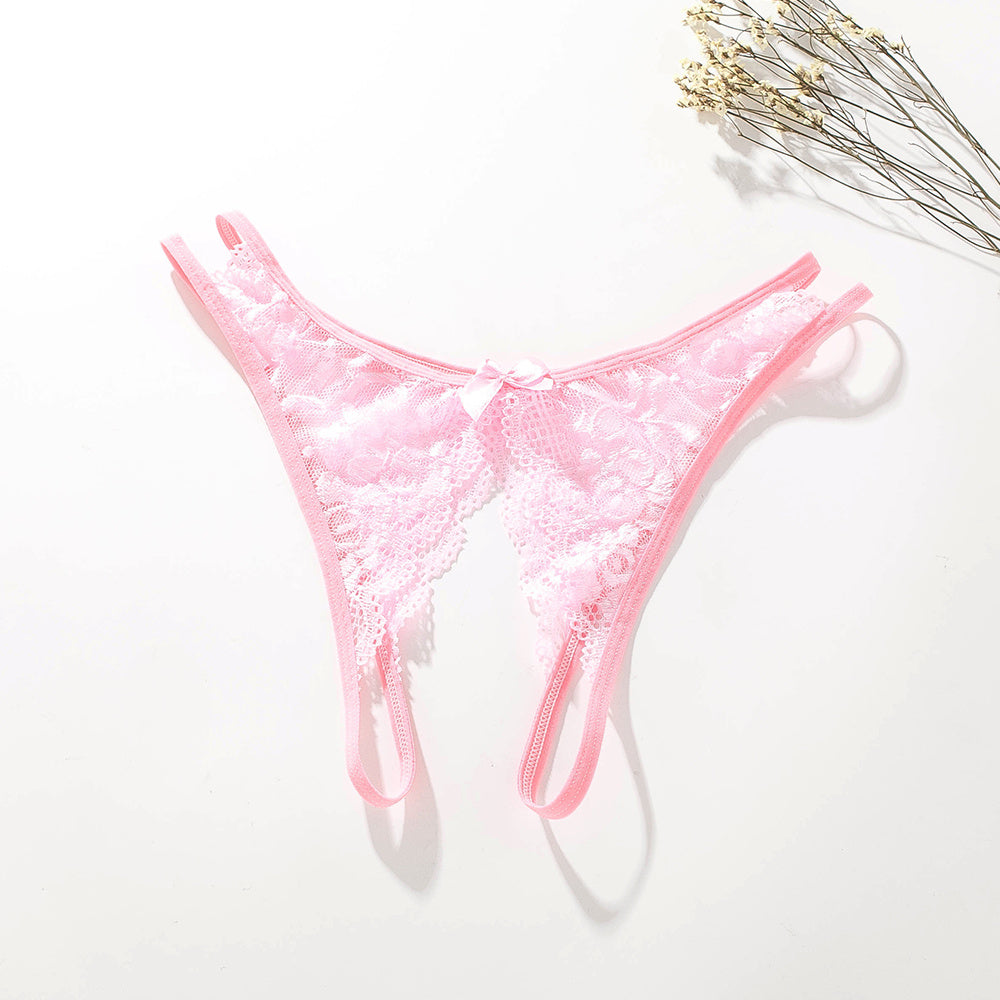 a pink underwear and dried flowers