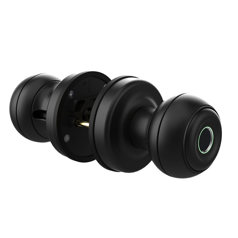 a black door knob with a round knob