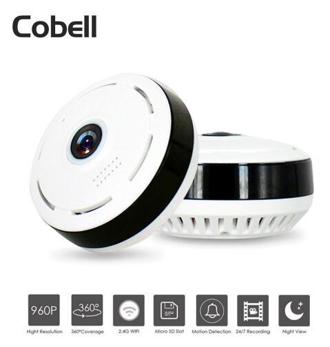 a white round device with a black circle