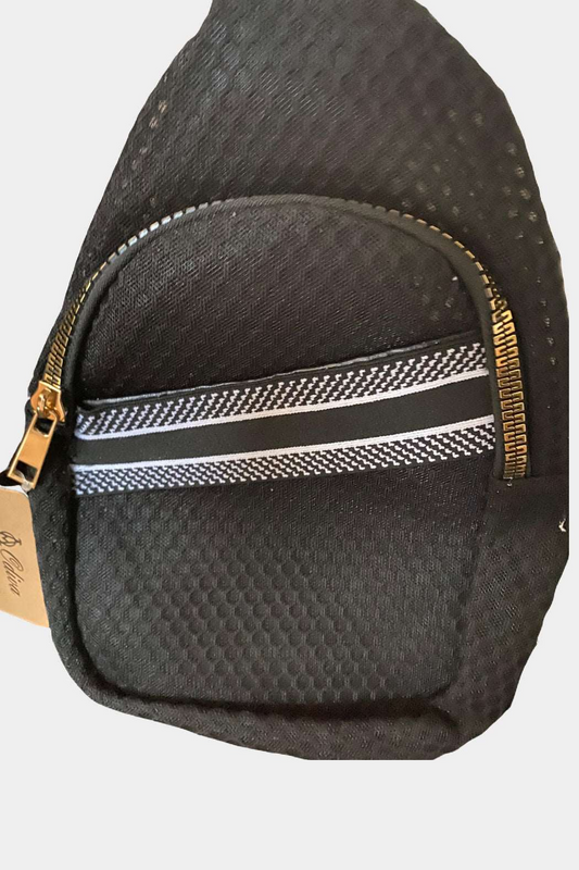 Trimmed Mesh Sling Bag