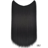 22-Inch Clipless Wire Hair Extensions, Straight Synthetic Hair