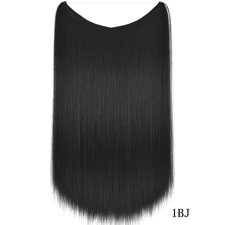 a black hair piece with text