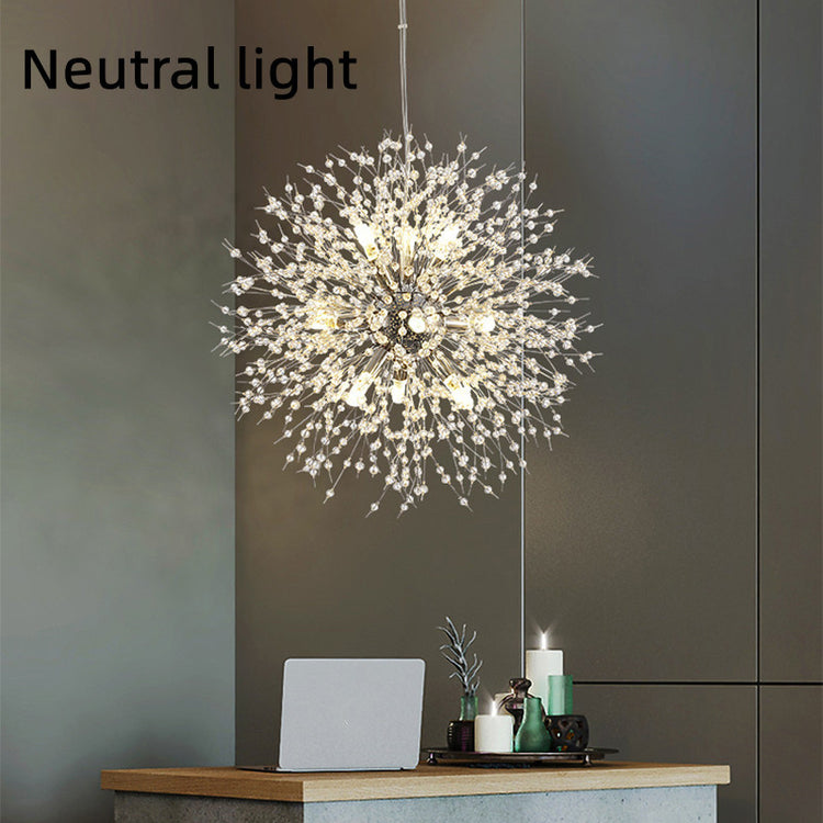 a chandelier from a ceiling