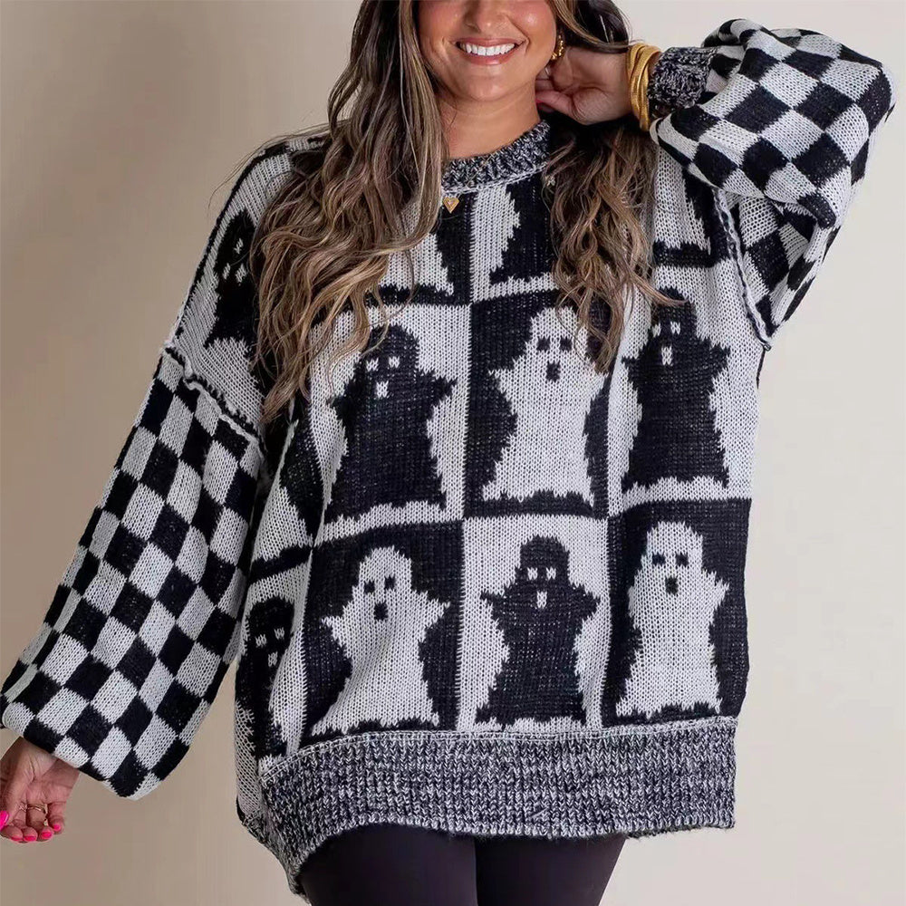 a woman wearing a sweater