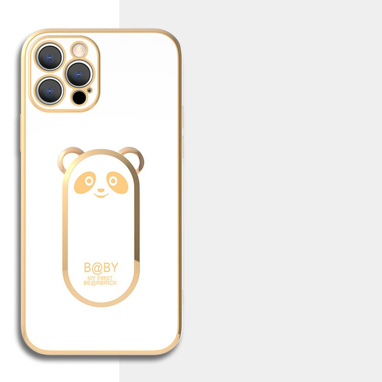 a white and gold phone case