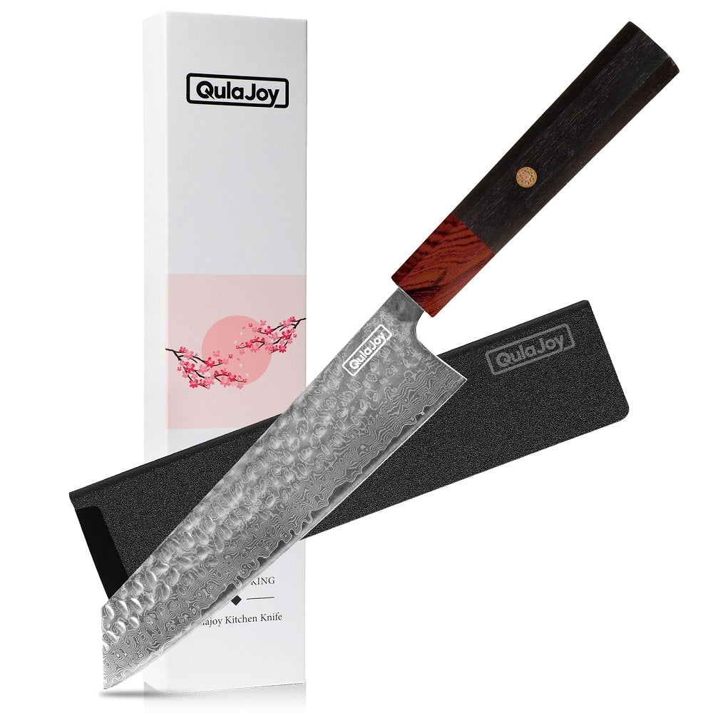 a knife with a wooden handle