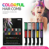 Temporary Hair Color Crayon Set with Brush