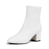 Women's Pointed-Toe Chunky-Heel Mid-Calf Boots