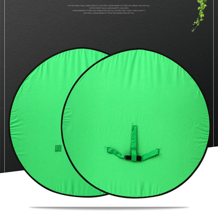 a green circle with straps