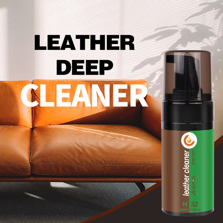 a bottle of leather cleaner