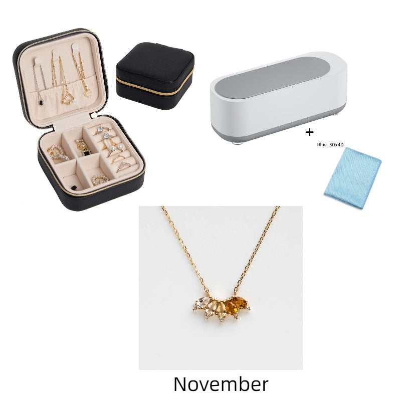 a collage of jewelry in a box