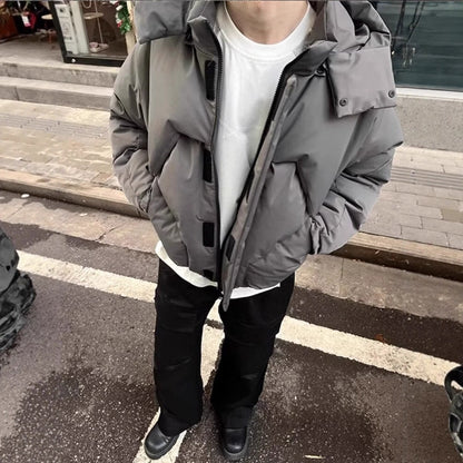 The Trend Of Young Students Wearing Loose Bread Jackets With Love