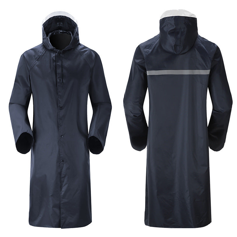 a front and back view of a raincoat