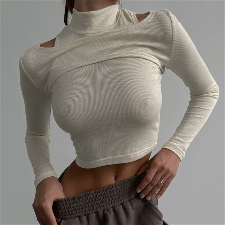 a woman wearing a white shirt