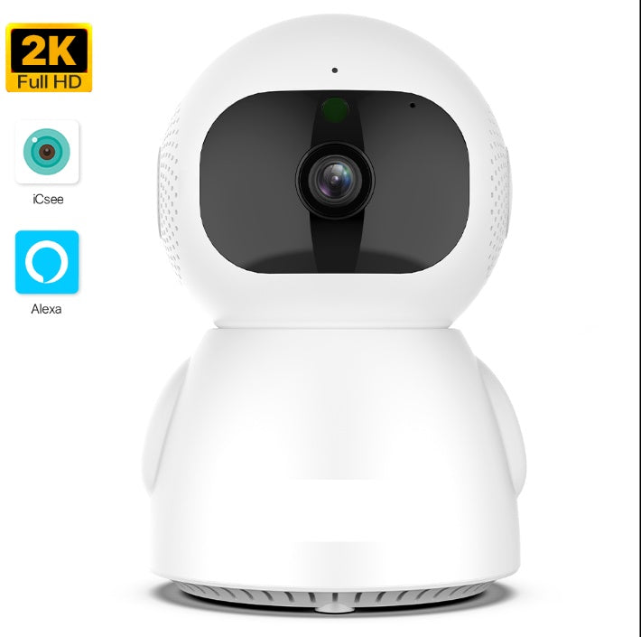 a white robot with a camera