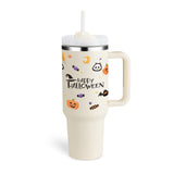 40 oz Insulated Stainless Steel Tumbler with Handle and Straw