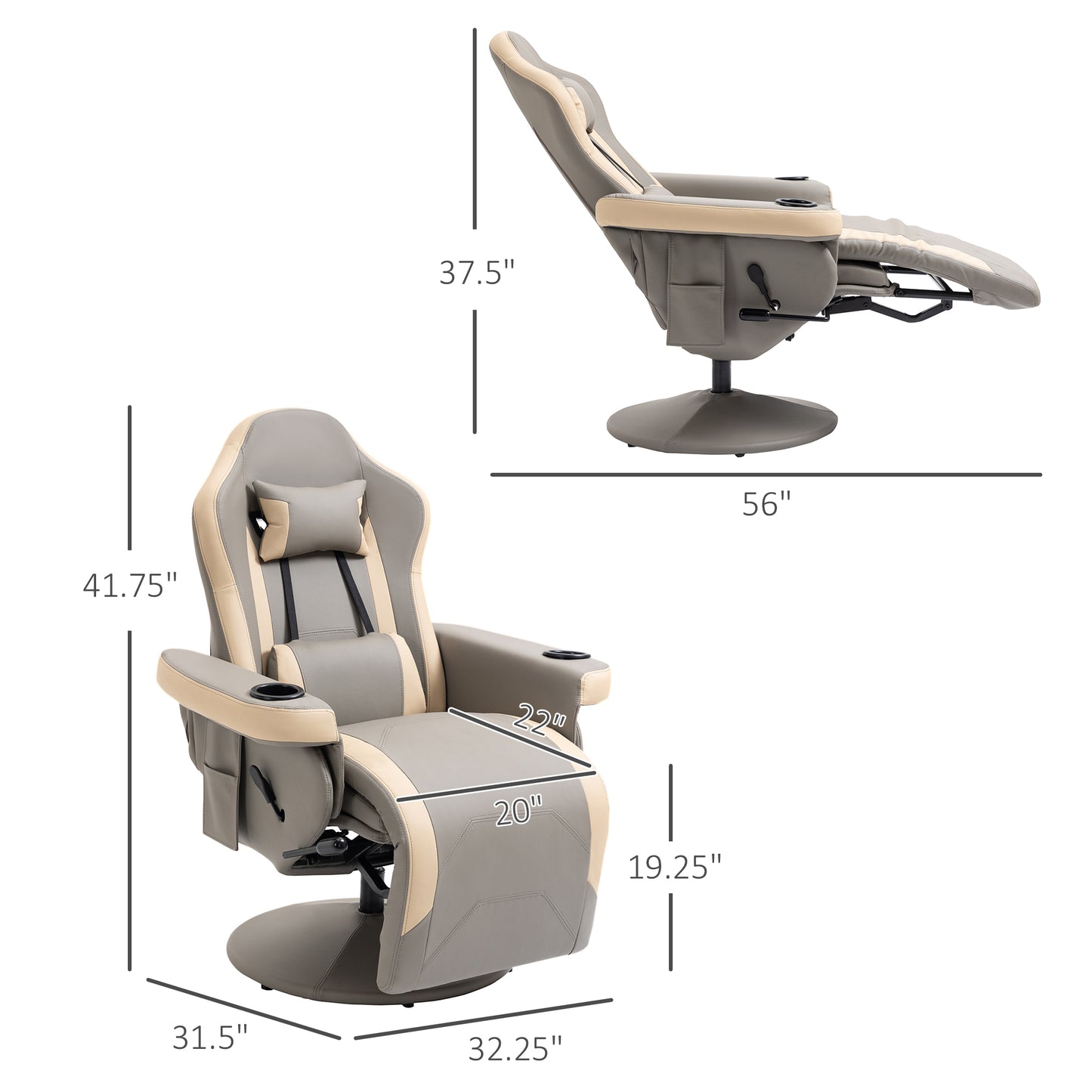 Faux Leather Manual Recliner