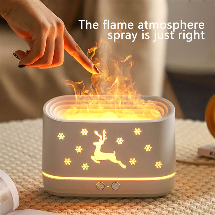 a person touching a finger on a fire