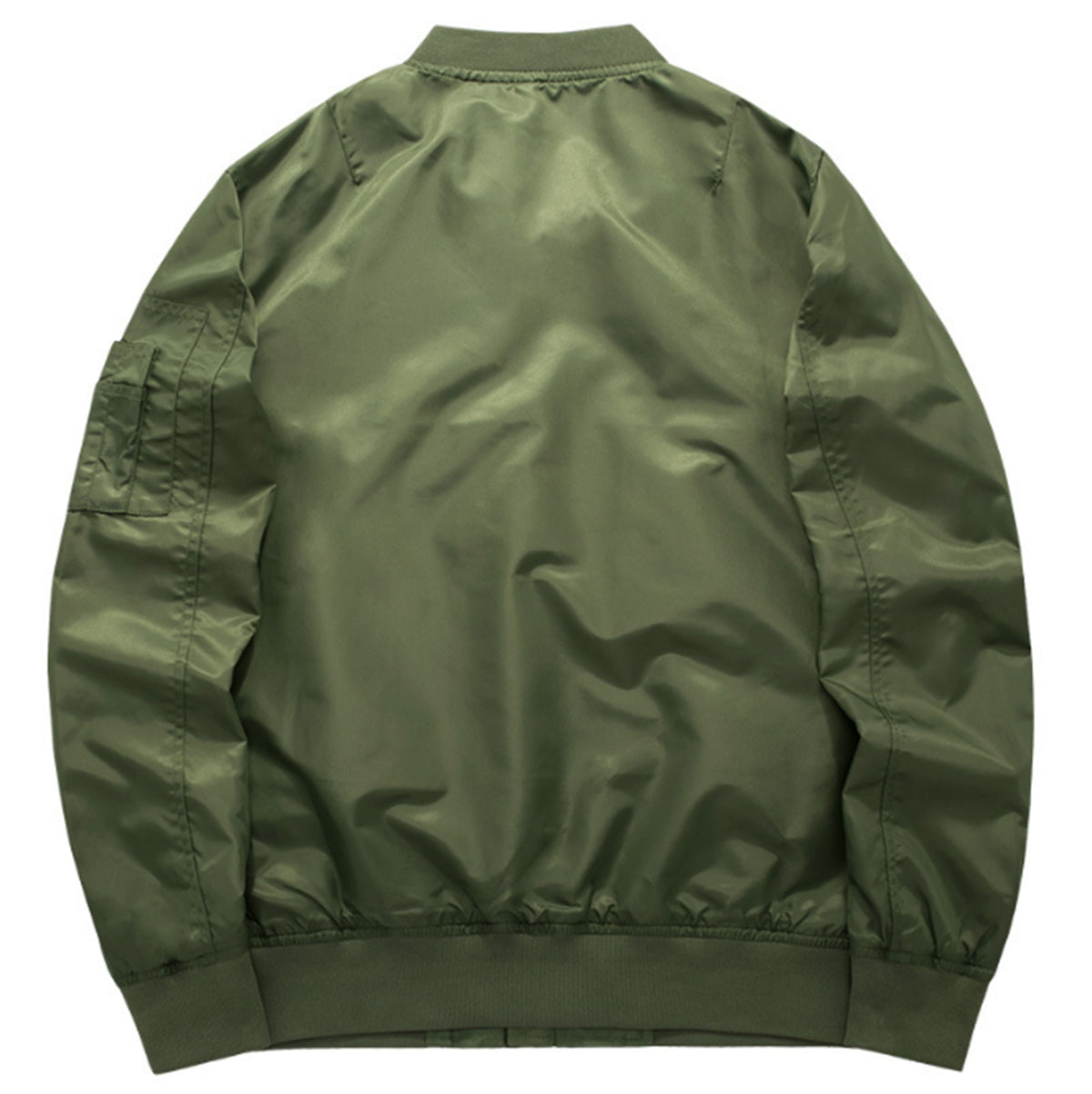a green jacket with pockets
