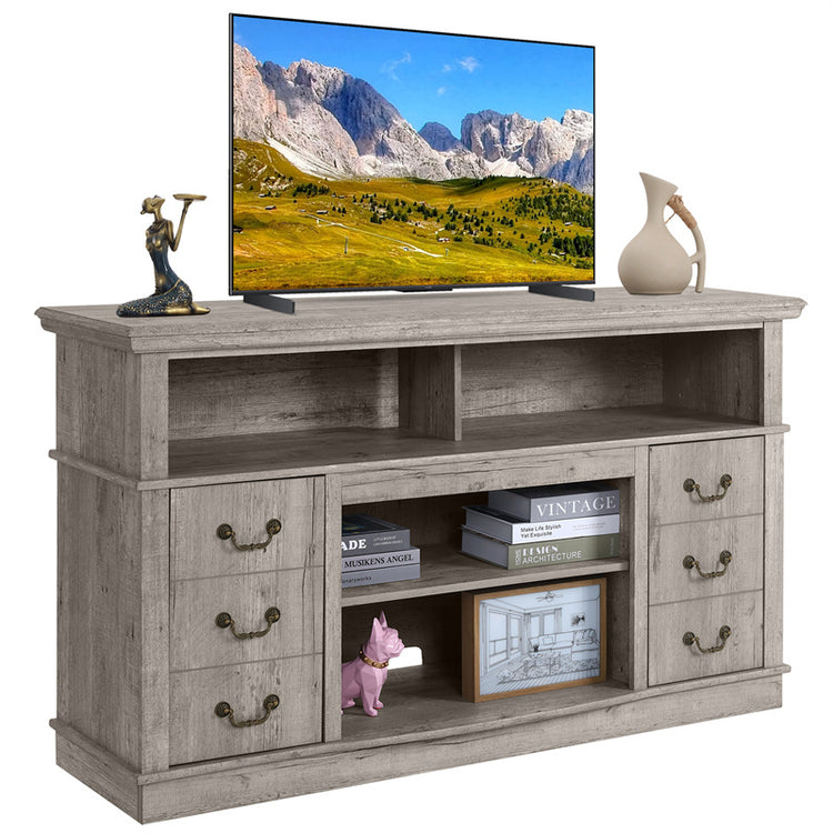 a tv on a stand