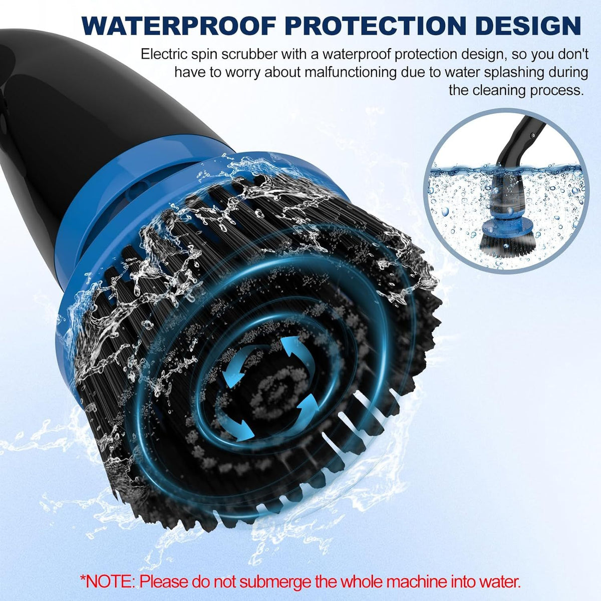 a waterproof device with a blue cap