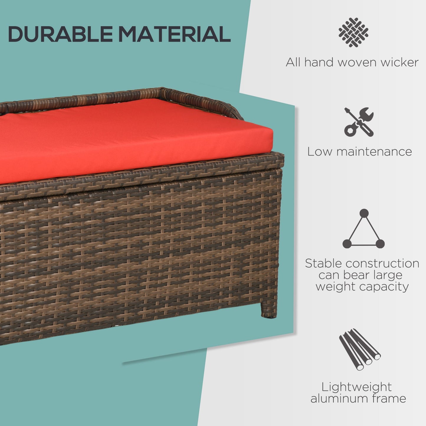 34 Gallon Outdoor Storage Bench Deck Box