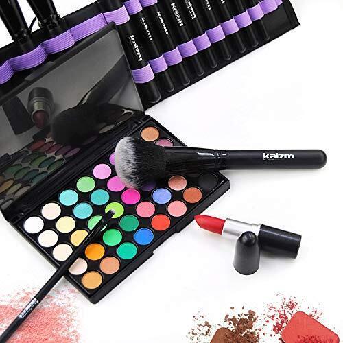 a makeup set with a mirror and brushes