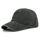 Distressed Embroidered Ponytail Baseball Cap