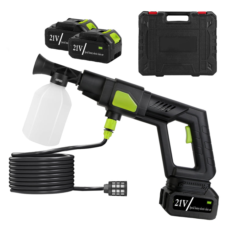 a black and green power tool