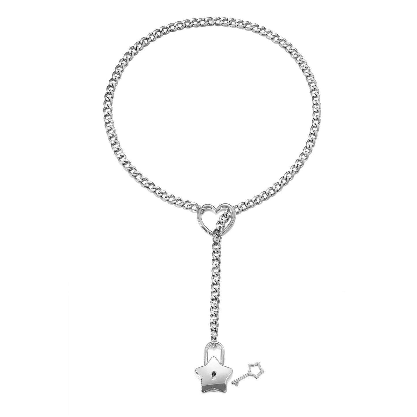Cuban Adjustable Heart Shaped Necklace