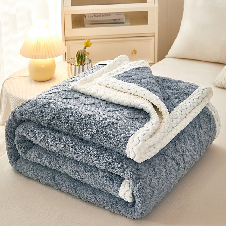 a blanket on a bed