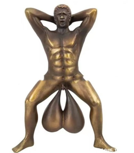 Muscle Man Resin Pendant Funny Doorbell Door Knocker Ornament