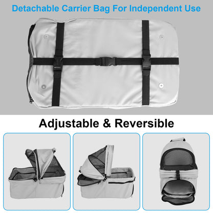 1Pc 4-Wheels Pet Stroller Foldable Carrier Strolling Cart Travel Jogger Pet Stroller With Removable Liner Storage Basket For Dog Cat