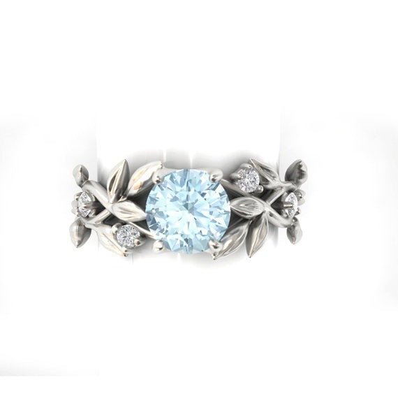 a ring with a blue stone