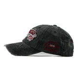 Washed Cotton Letter Baseball Cap