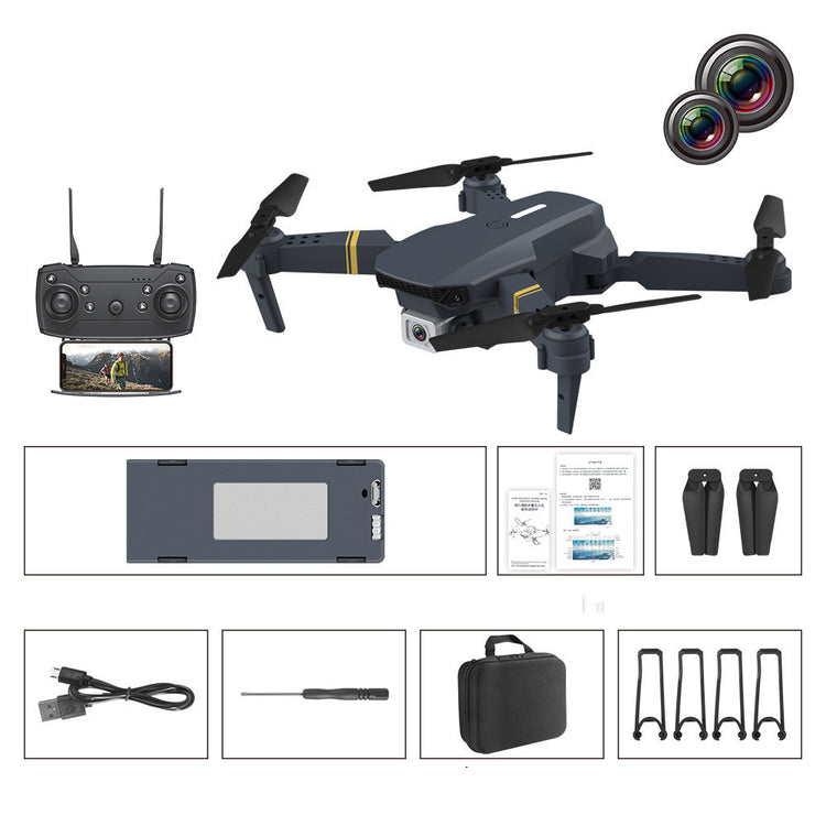 a drone with a camera and accessories