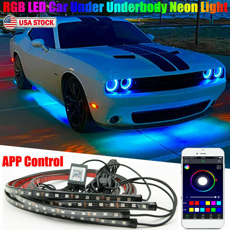 a car with blue lights