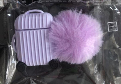 Compatible with Apple, Suitcase AirPods Case Pom Pom Bundle